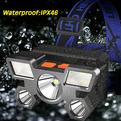 USB Rechargeable LED Headlamp Flashlight Headlight Head Torch Waterproof Sensor